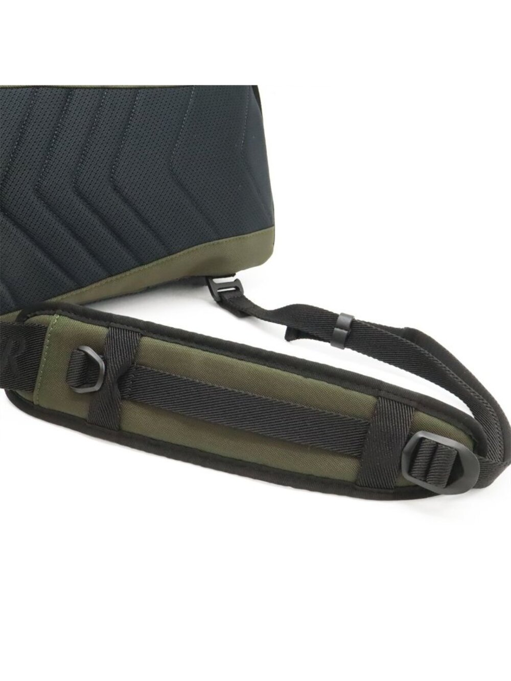 Moncler Argens Mono Belt Bag Backpack Nylon Canvas Khaki Green Black - Picture 5 of 9